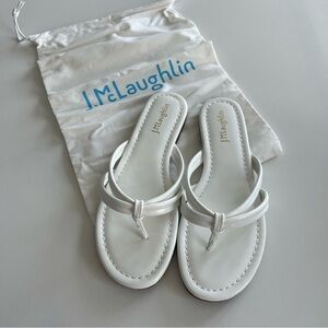 J. McLaughlin White Caitlan Sandal Size 8